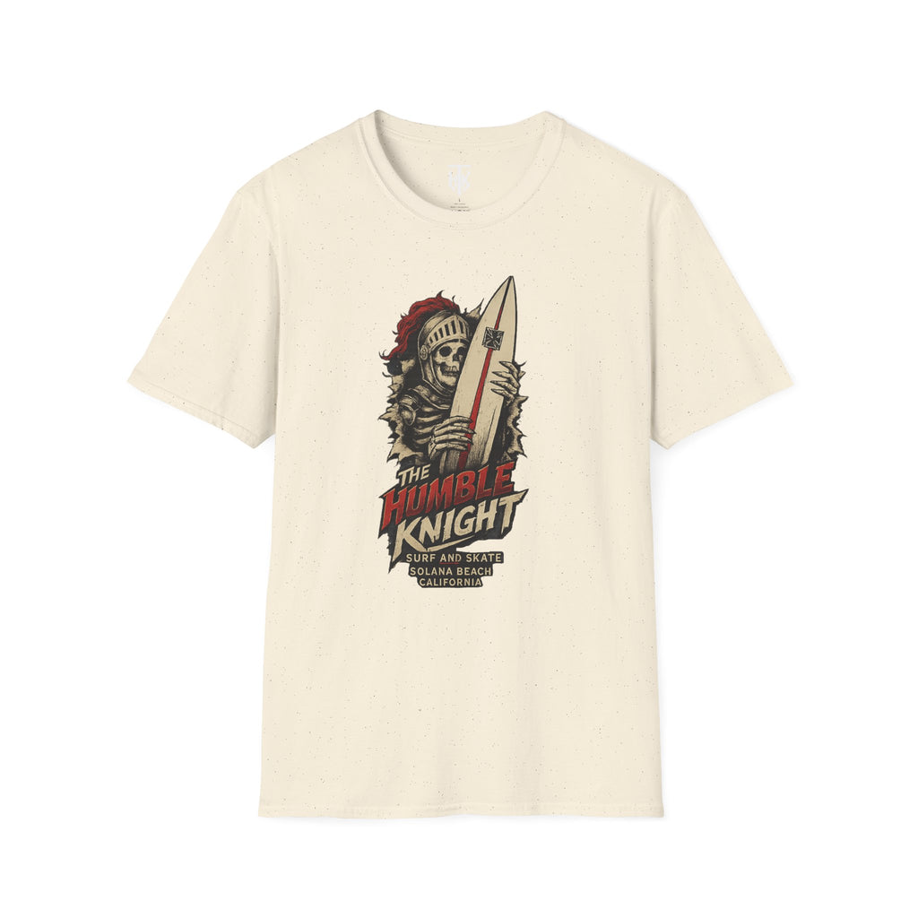 T‑Shirt — 'The Humble Knight' Skeleton Surfer Graphic Tee