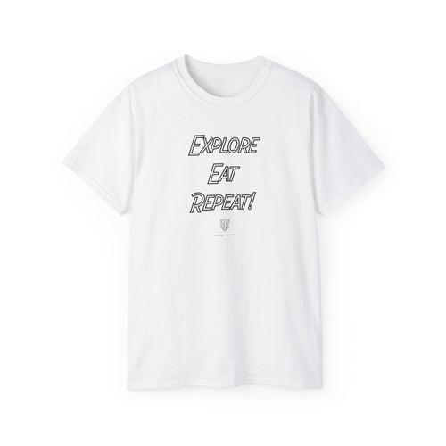 Explore Eat Repeat T-Shirt — Travel & Foodie Tee