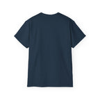 Shield Monogram Tee — Elegant Metallic Initials Graphic T-Shirt