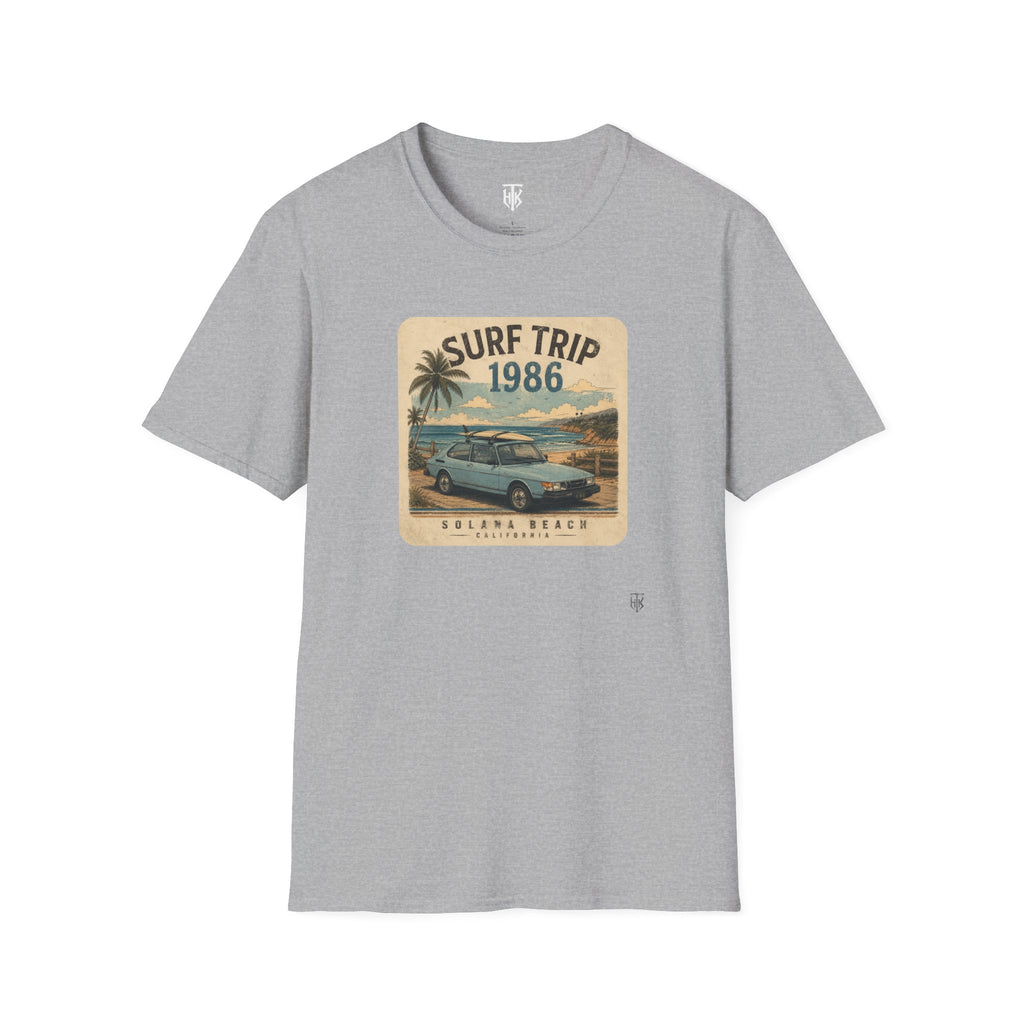 The HumbleKnight Surf Trip 1986 T-Shirt — Vintage Beach Surfboard Retro Vacation Tee