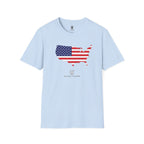 THK USA Flag Map T-Shirt