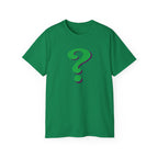 Riddle Me This Graphic T-Shirt — Green Retro Question Symbol Tee