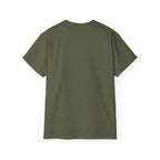 Shield Monogram Tee — Elegant Metallic Initials Graphic T-Shirt