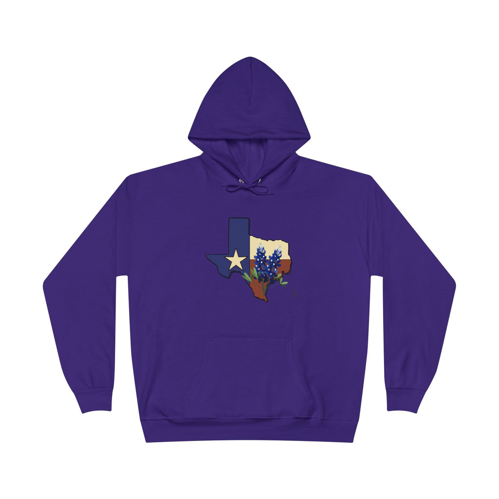Texas State Hoodie with Bluebonnet & Lone Star