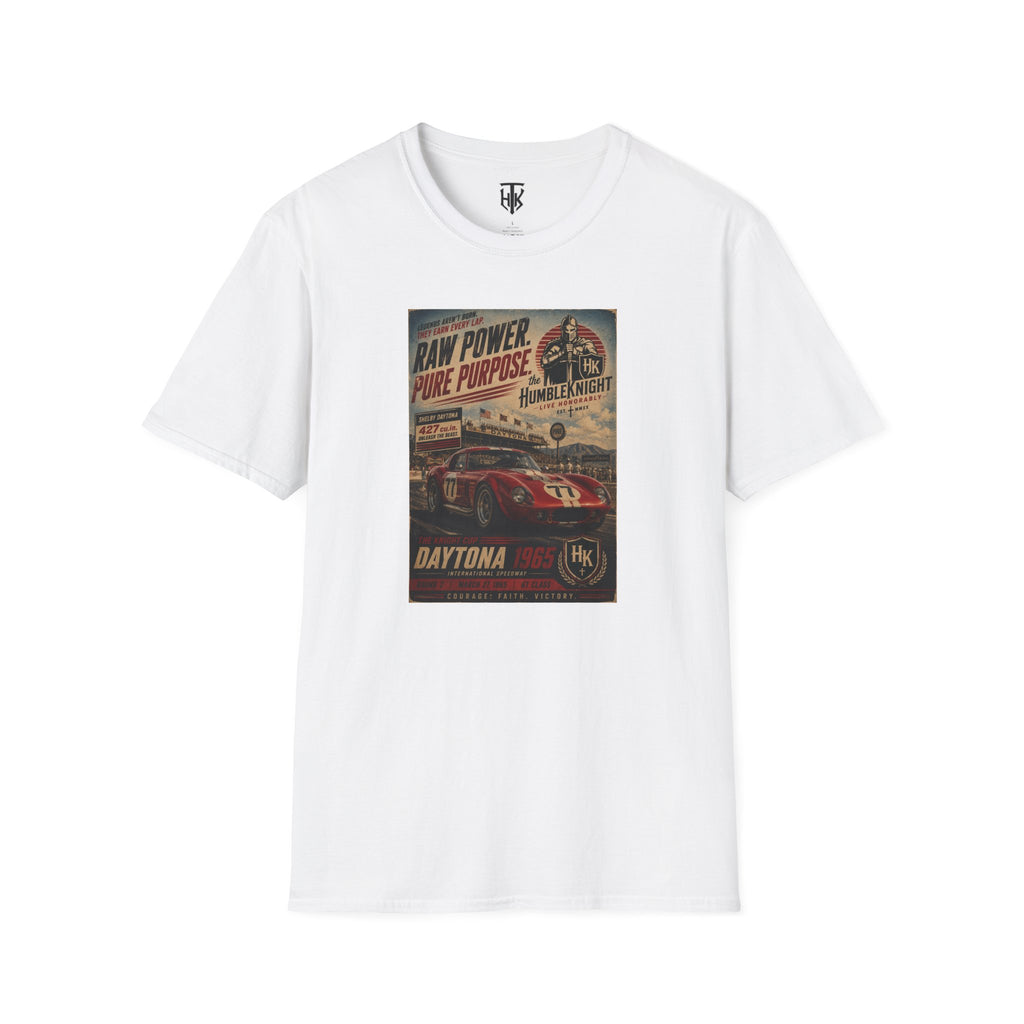 Vintage Racing Tee — "Raw Power, Pure Purpose" Daytona Design