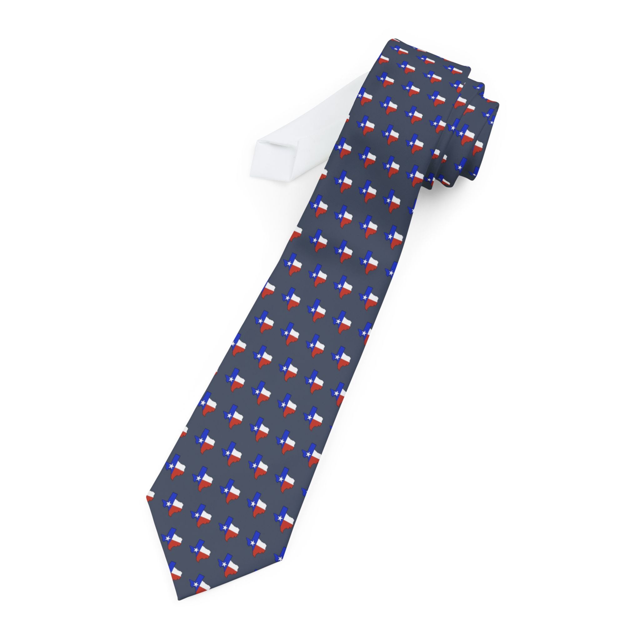 Texas Flag Pattern Necktie — Men's Patriotic State Pride Tie