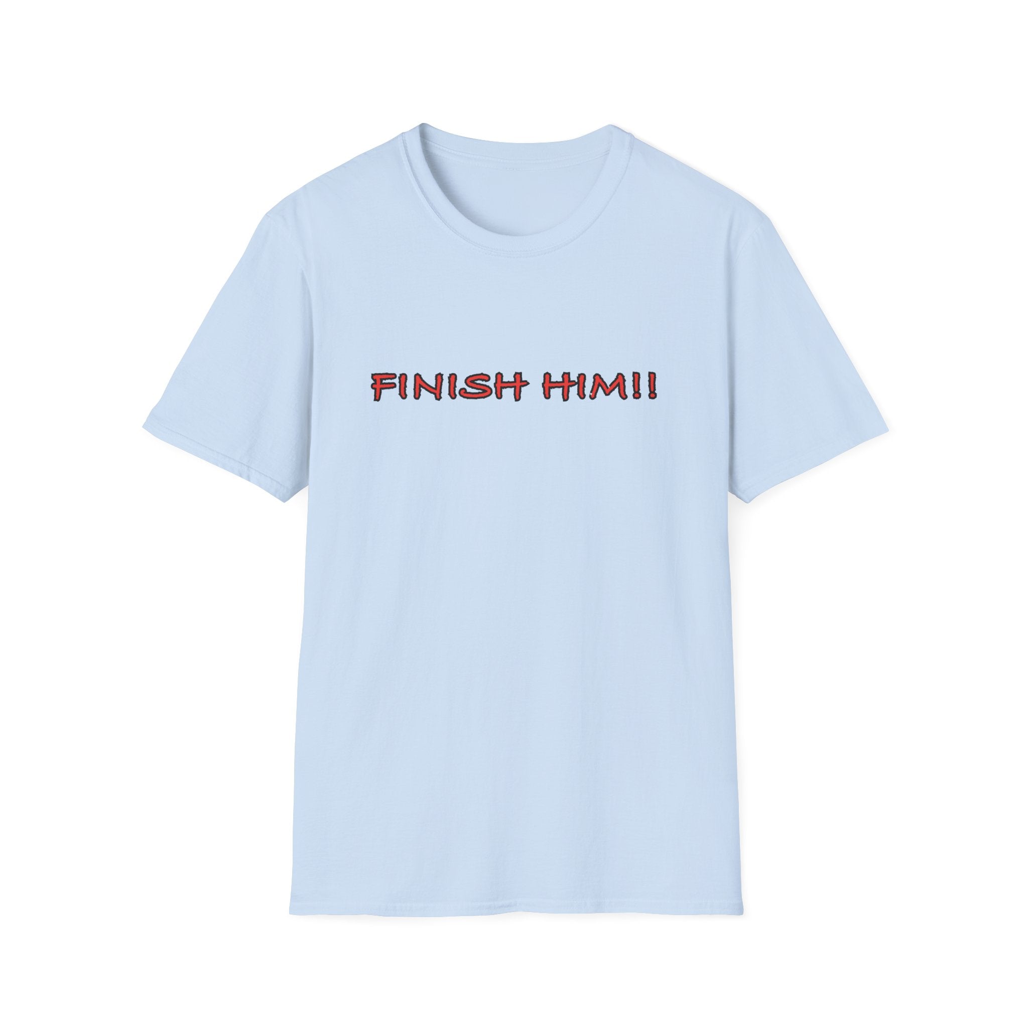 Finish Him! T-Shirt — Retro Gamer Fight Quote Tee
