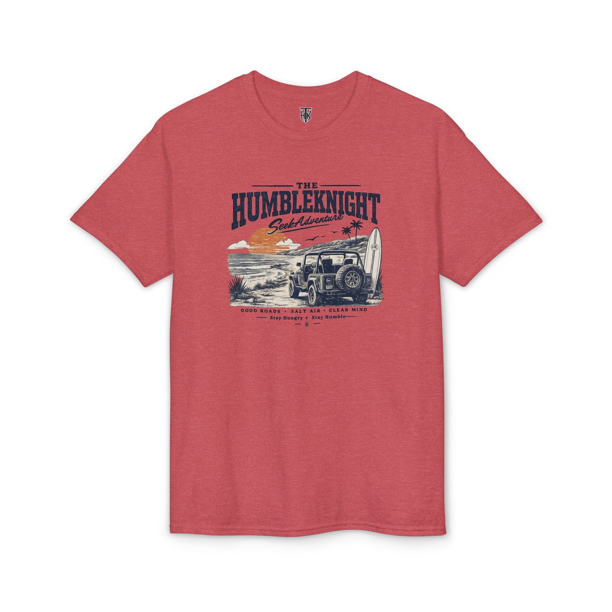 HumbleKnight Surf Jeep T-Shirt — Vintage Beach Adventure Graphic Tee