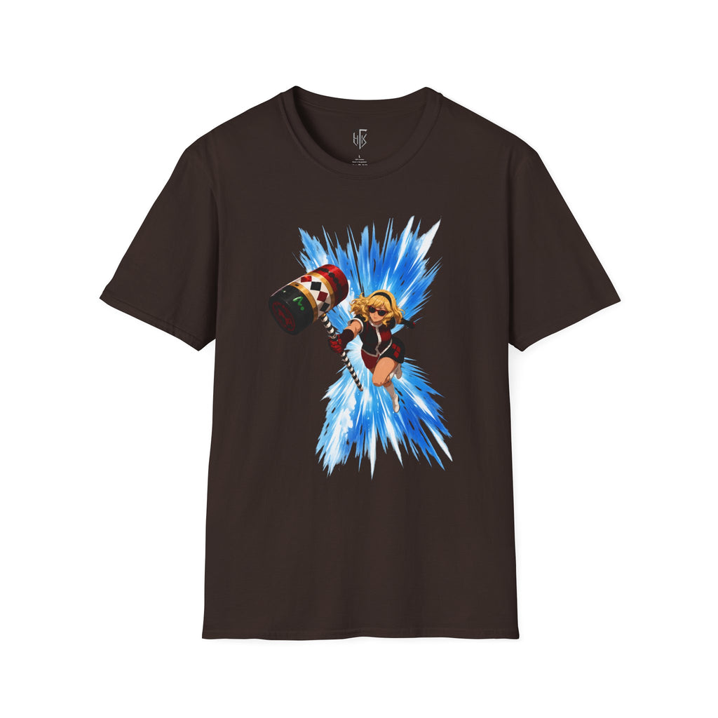 Graphic T-Shirt — Anime Girl Hammer Attack Design