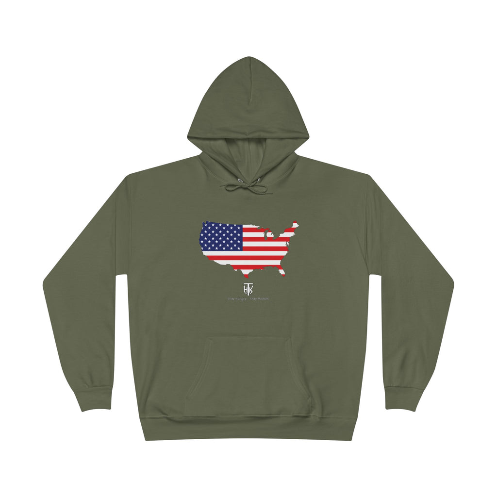 THK American Flag USA Map Hoodie