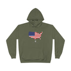 THK American Flag USA Map Hoodie