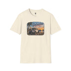 Galveston Beach Vintage T-Shirt — Texas Sunset Jeep Graphic