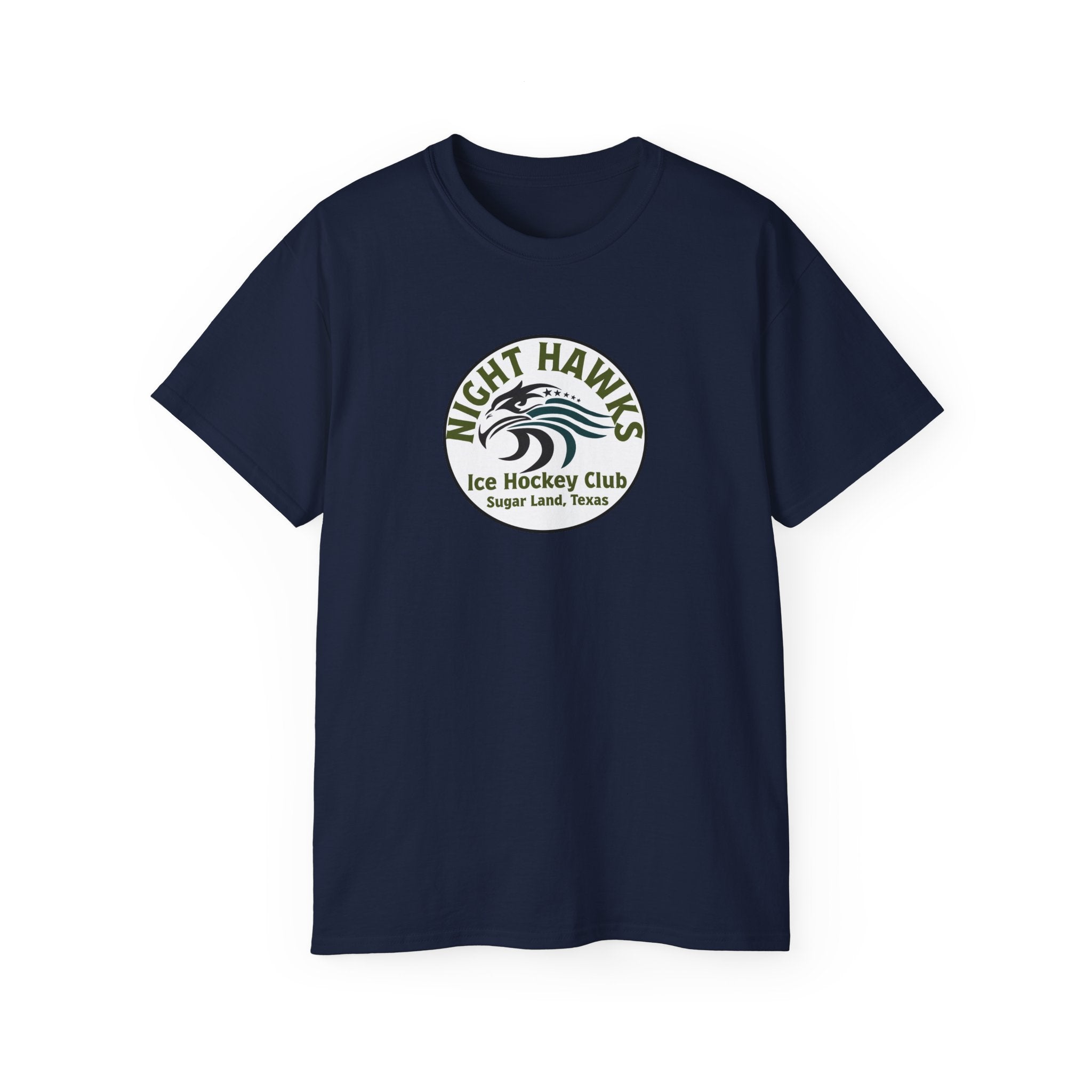 Night Hawks Ice Hockey Club Tee — Sugar Land, Texas Vintage Logo