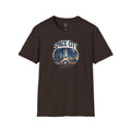 Space City T-Shirt — Vintage Rocket & Skyline Graphic Tee