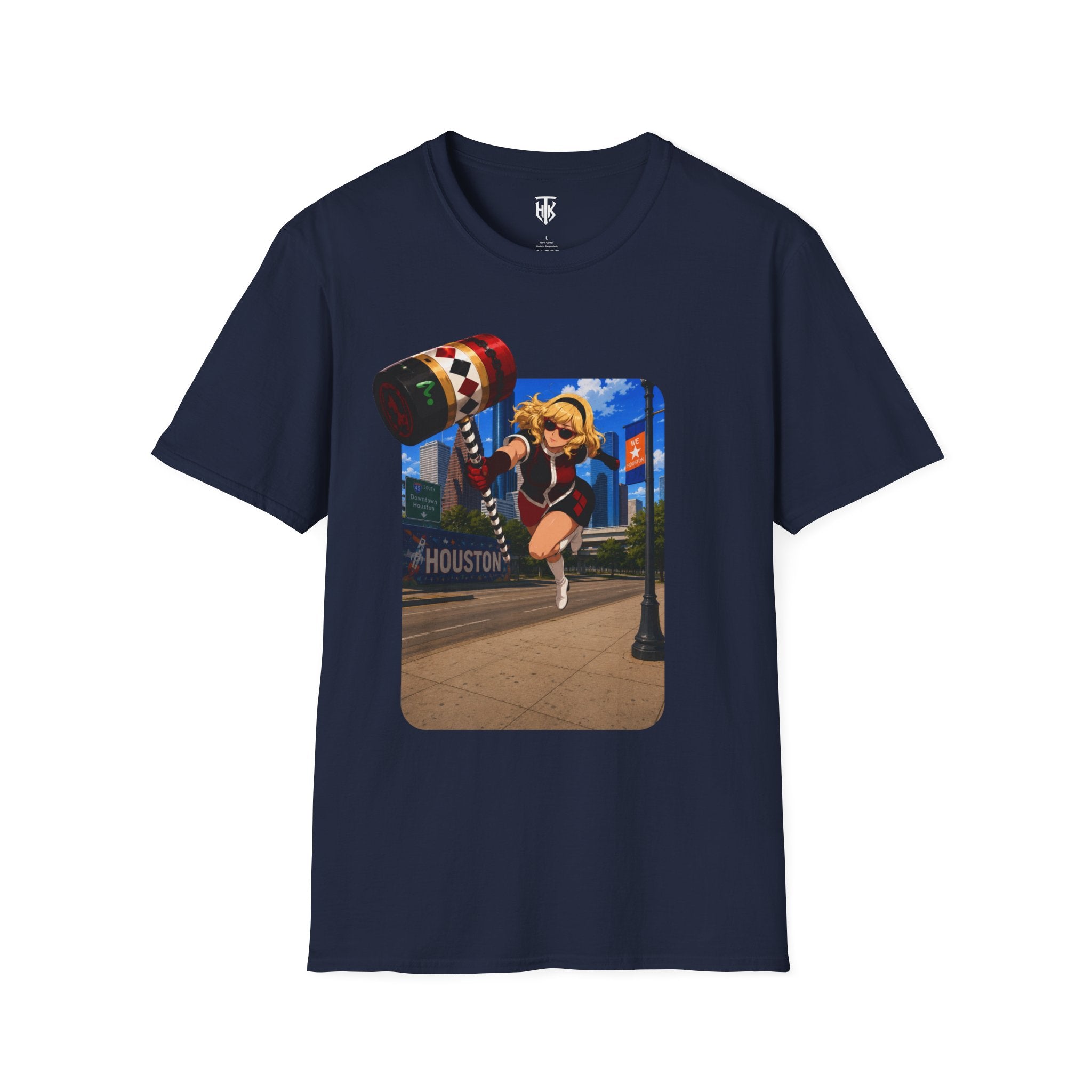 Houston Comic Hero Graphic T-Shirt – Urban Pop Art Tee | Multiple Colors