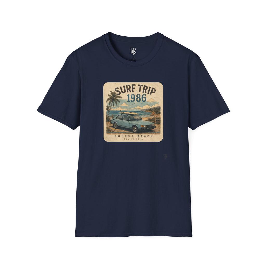 The HumbleKnight Surf Trip 1986 T-Shirt — Vintage Beach Surfboard Retro Vacation Tee