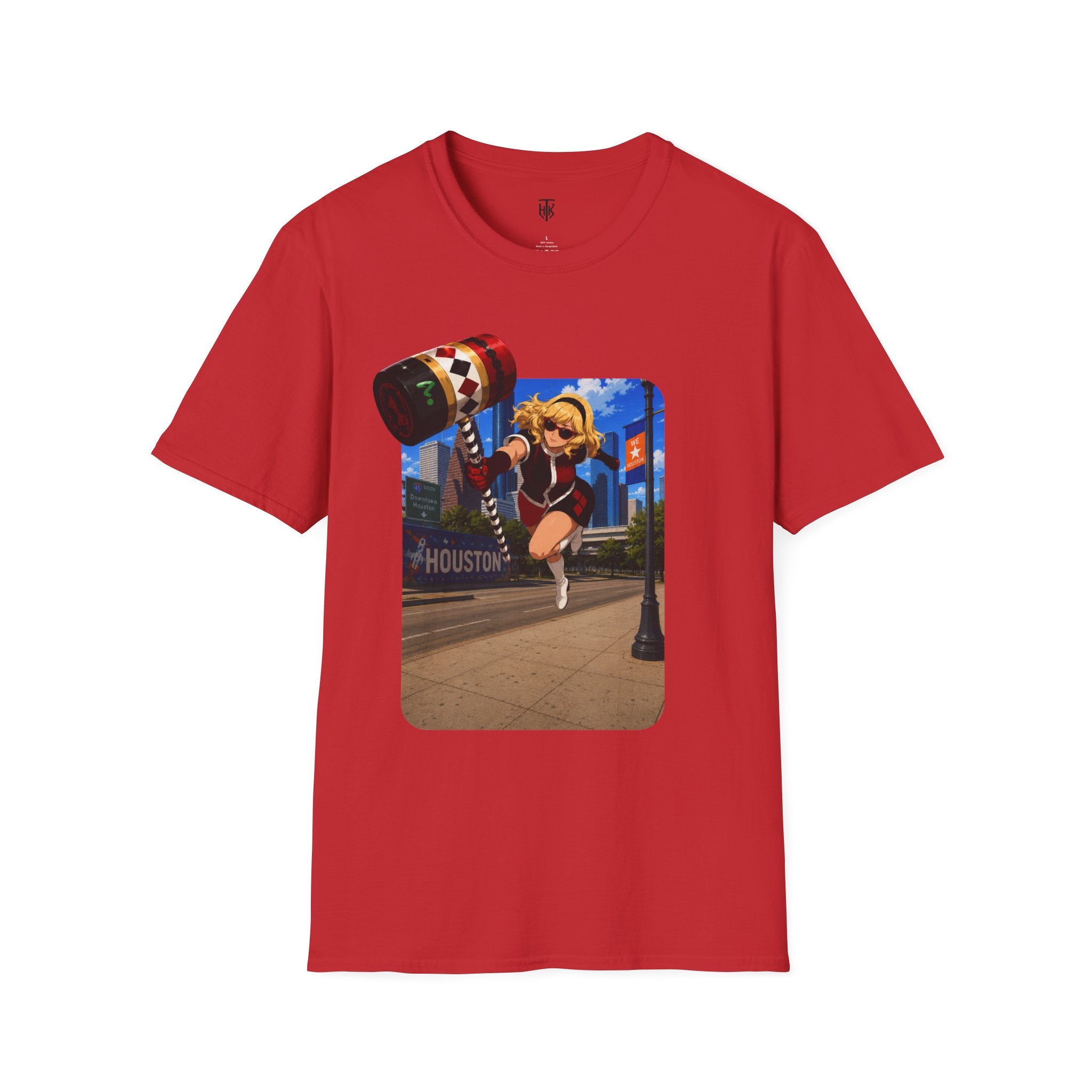 Houston Comic Hero Graphic T-Shirt – Urban Pop Art Tee | Multiple Colors