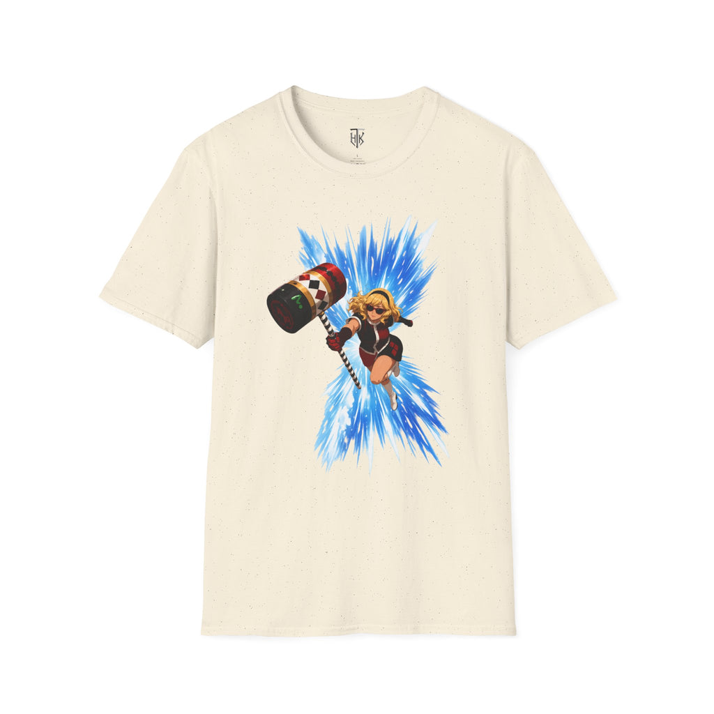 Graphic T-Shirt — Anime Girl Hammer Attack Design