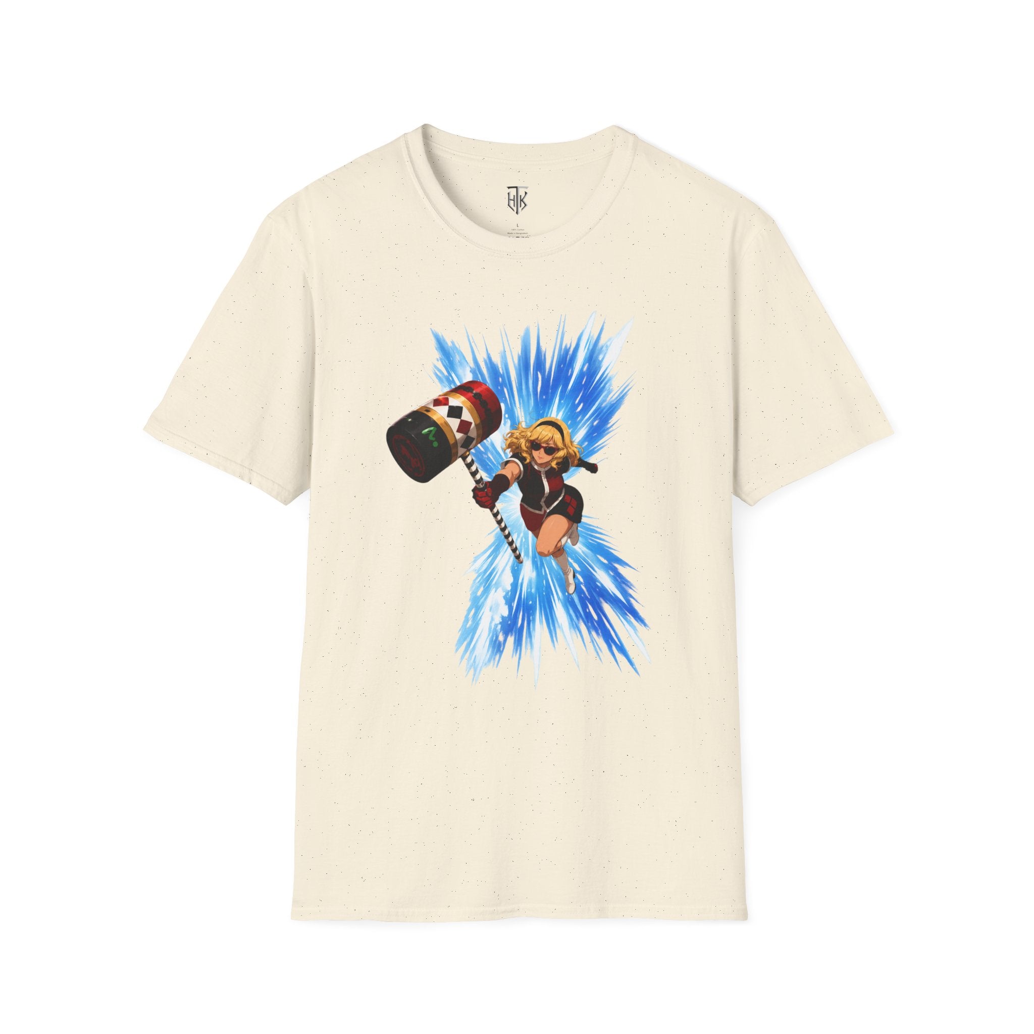 Graphic T-Shirt — Anime Girl Hammer Attack Design