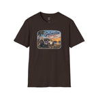 Galveston Beach Vintage T-Shirt — Texas Sunset Jeep Graphic