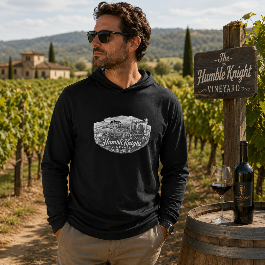 The Humble Knight Vineyard Hooded Long Sleeve Tee
